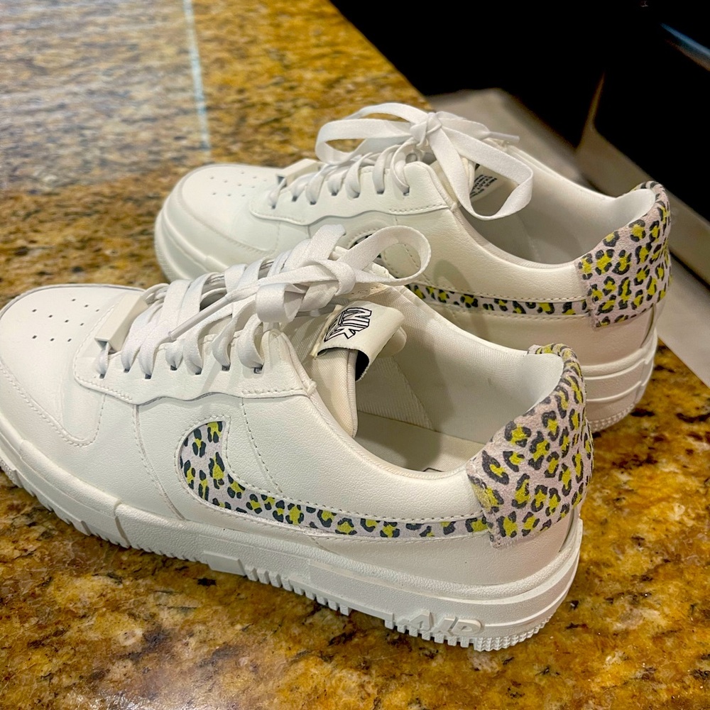 Nike neon leopard Air forces